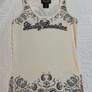 Harley-Davidson Paisley Cream Tank Top